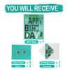 16.5" Extra Large Green Gift Bags Set with Greeting Card and Tissue Papers (Cartoon Happy Birthday) for Men's or Women's Birthday Party, Boys', Girls', or Kids' Party, Baby Shower, Baby Boy or Girl - view 3