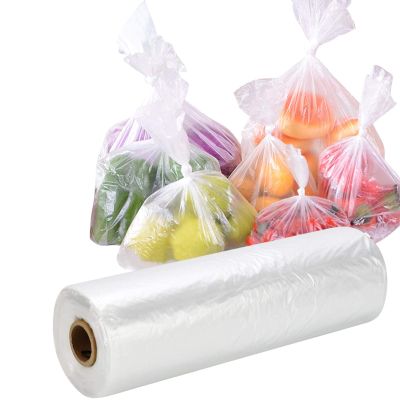 12" X 20" Plastic Bags for Food Storage, 350 Bags/Roll Clear Plastic Produce Bag, Transparent Small Large Food Storage Bags Bulk for Bread Fruits Vegetables, 10 PCS
