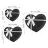 3pcs Valentines Day Flower Boxes Black for Arrangements Heart Shaped Boxes with Lids for Present Candy Box Flower Box for Floral Packaging Valentines Wedding Bridesmaid view 2