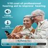 Hearing Aids For Seniors[2024 New Version]-Rechargeable With Noise Cancelling Hearing Amplifier Pocket Talker Hearing Loss, HOLFENRY JKS60E Pocket Hearing Aids Gift For Mother/Father,For Two Ear view 3