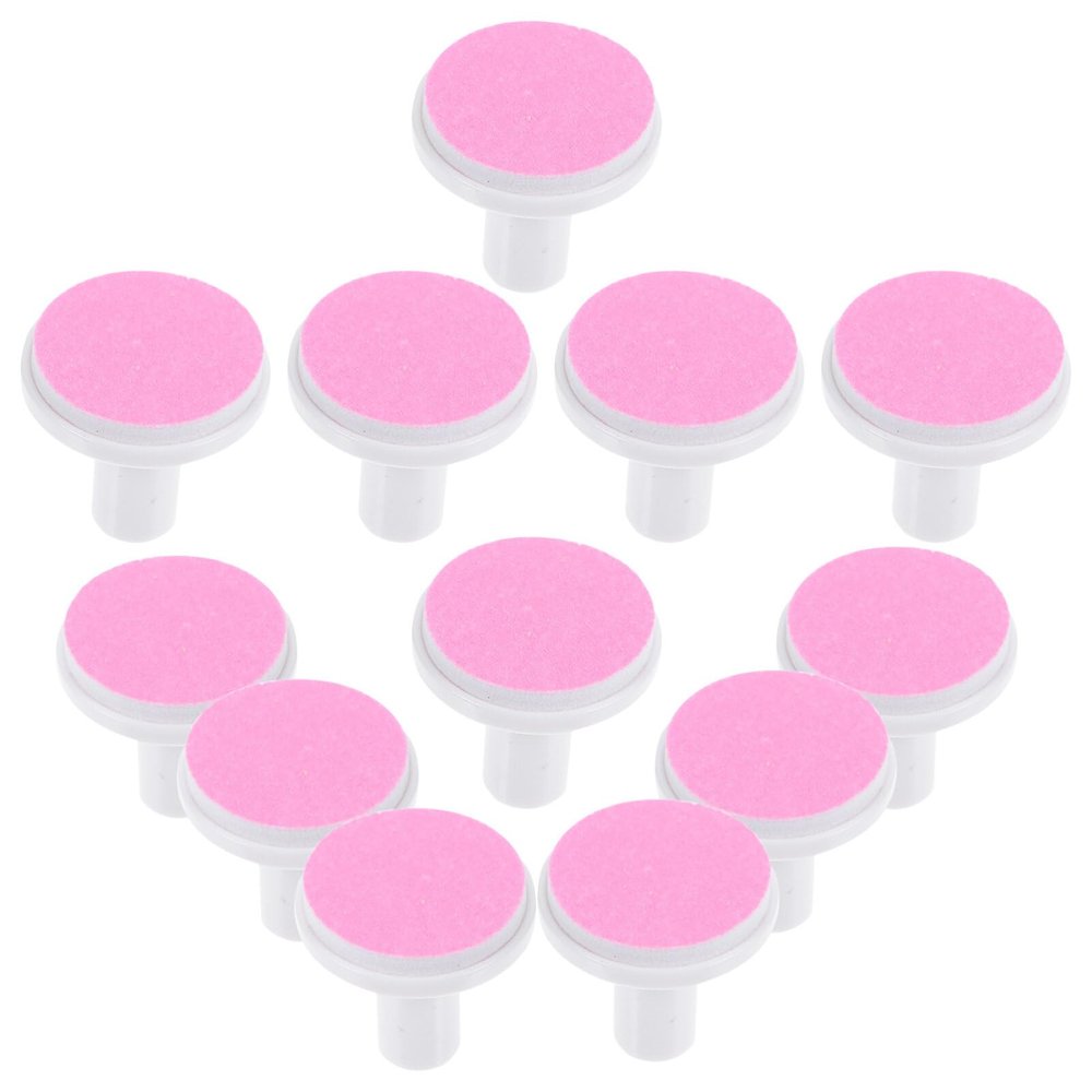 FOMIYES 12pcs Electric Nail Trimmer Pads Replacement Heads for Adult Electric Nail Files Efficient Grinding for Safe Fingernail and Toenail Care Compatible Grinders