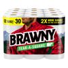 Brawny Tear-A-Square Paper Towels, 12 Family = 30 Regular Rolls, 2X More Durable*, 3 Sheet Sizes, Strong and Absorbent Extra-Large roll view 1