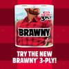 Brawny Tear-A-Square Paper Towels, 12 Family = 30 Regular Rolls, 2X More Durable*, 3 Sheet Sizes, Strong and Absorbent Extra-Large roll view 2