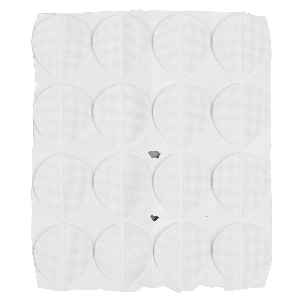 16 Pairs Shoe Repairing Rubber Heel Pad Set, Heel Plates, Shoe Sole Repair Patch Kit - Nonslip, Rubber Material (WHITE)
