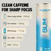 BUM Sugar-Free Energy Drink, Blue Snow Cone - Lightly Carbonated & No Artificial Colors, Natural Caffeine & Citicoline for Energy & Focus, Brain Boost & Workout Sports Beverage - 12 oz, Pack of 12 view 4