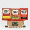 Baked Red Lentil Healthy Snack 3 Flavor Variety Pack Gift Box Sampler 3 Pack 2.5 ounce BBQ Sour Cream & Onion & Hot & Spicy Bonus Gift 2 Pops Coasters