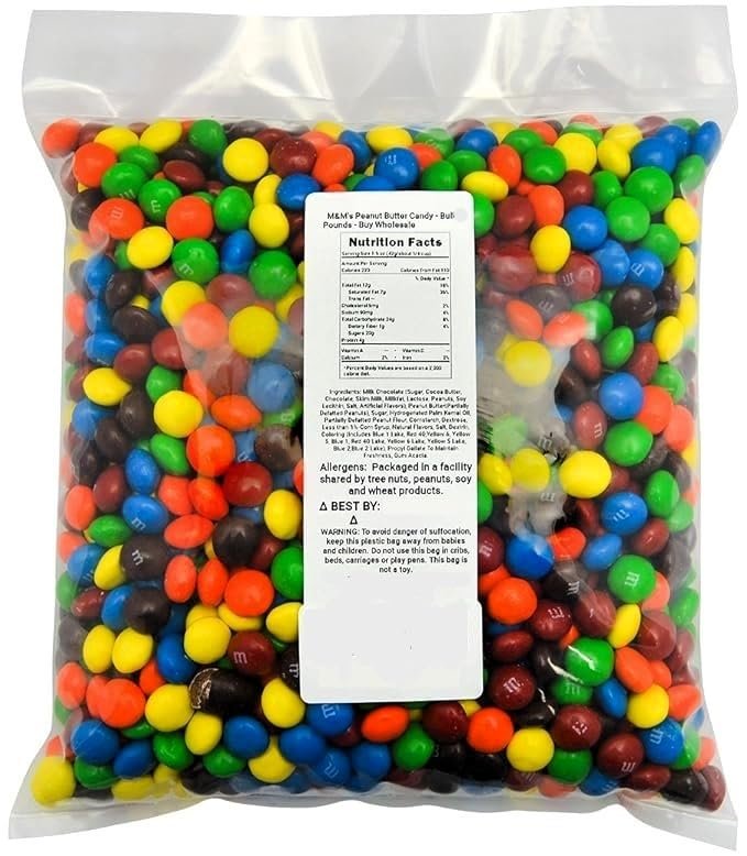 M&M Milk Chocolate Candy - Bulk Chocolate Candy Delicious and Colorful Candy for Party Bags (2 LB., Milk Chocolate)