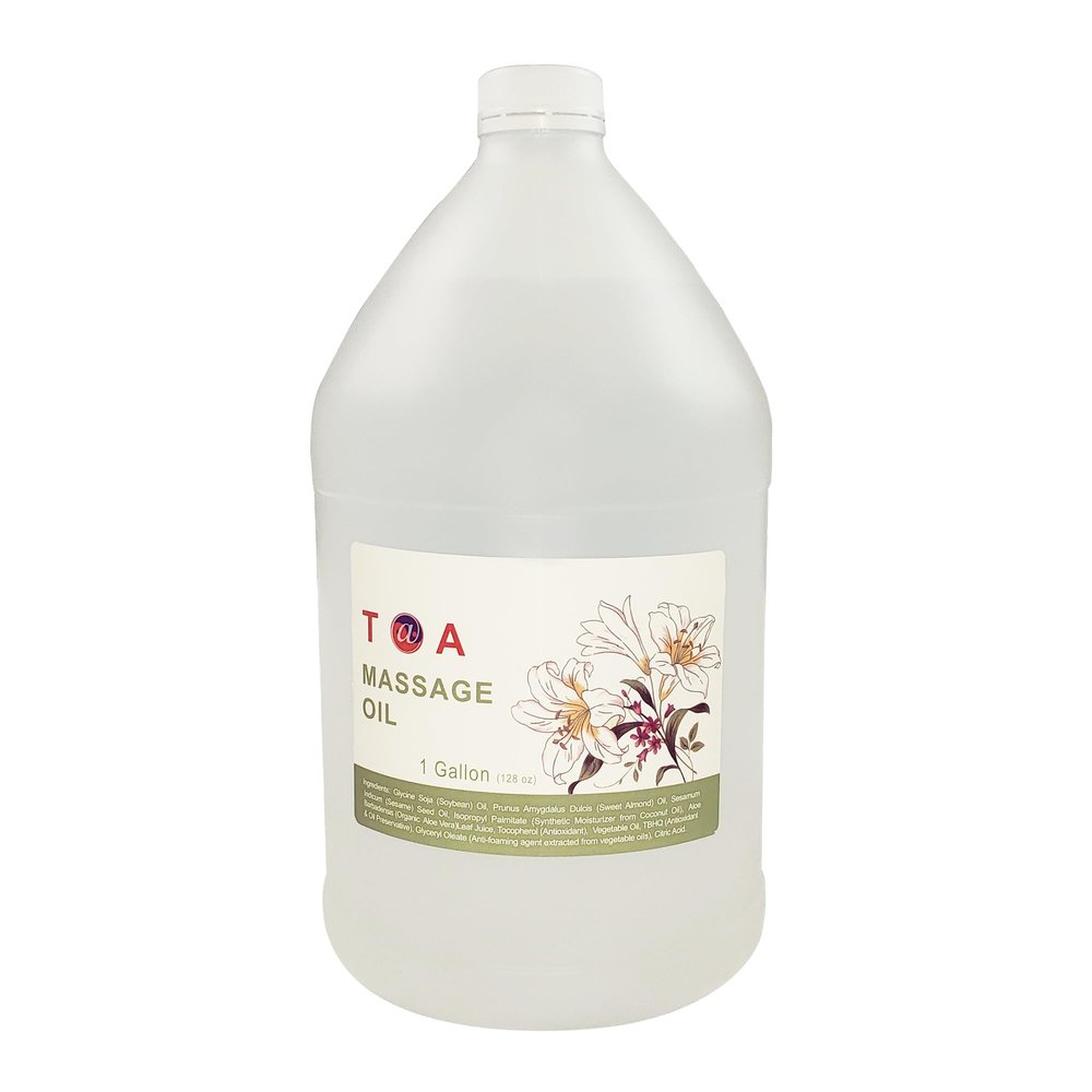 TOA Hydrating Massage Oil - Natural Mineral Massage Oil for Massage Therapy - Body Massage Spa Massaging for Professional Massage Therapists (1Gallon)