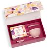 Tea Forte Mariposa 3-Piece Premium Tea Gift Set with Rose Pink Cafe Cup and Lid, Tea Tray and 10 Count Mini Presentation Box, 2 of Each Blend Handcrafted Pyramid Infuser Tea Bags view 3