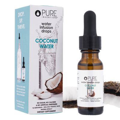 Pure Inventions Coconut Water Infusion Drops  Electrolytes - Sugar-Free Hydration, Zero Calories, No Artificial Sweeteners, Clean Ingredients, 12 Servings
