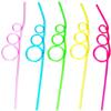 Zugar Land Crazy Loop Drinking Straws (10.5") Coloful Plastic Loopy Party Straws for Party Favors for Kids, Supplies for Birthday, Wedding, Baby Shower (12 Pack) view 1