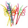 Zugar Land Crazy Loop Drinking Straws (10.5") Coloful Plastic Loopy Party Straws for Party Favors for Kids, Supplies for Birthday, Wedding, Baby Shower (12 Pack) view 2