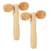 Healvian 2pcs Deep Tissue Manual Massage Tool Handheld Leg Roller Massager with Wooden Handle Portable Massage Promotes Blood Circulation and Relieves Fatigue view 1