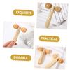 Healvian 2pcs Deep Tissue Manual Massage Tool Handheld Leg Roller Massager with Wooden Handle Portable Massage Promotes Blood Circulation and Relieves Fatigue view 4