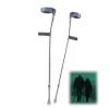 1 Pair Forearm Crutches, Turning Arm Cuffs and Crutches Support Legs After Injury or Surgery, Adjustable Height Walking Aid view 1