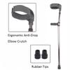 1 Pair Forearm Crutches, Turning Arm Cuffs and Crutches Support Legs After Injury or Surgery, Adjustable Height Walking Aid view 4