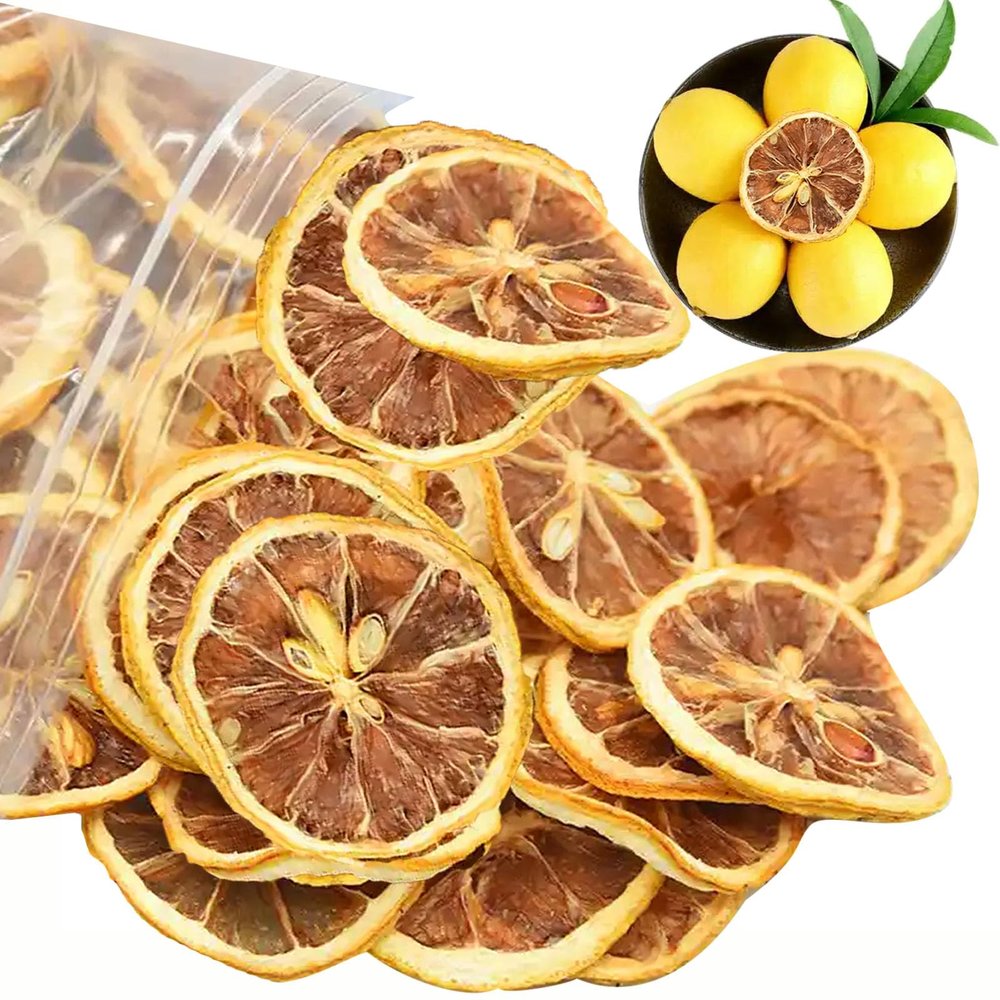 Dried Lemon Slices 8.8oz/250g Dehydrated Lemon Slices Dry Fruit for Cocktails/Drinks/Baking/Fruit Tea/Bartending,No Sugar, All Natural Great for Decoration 