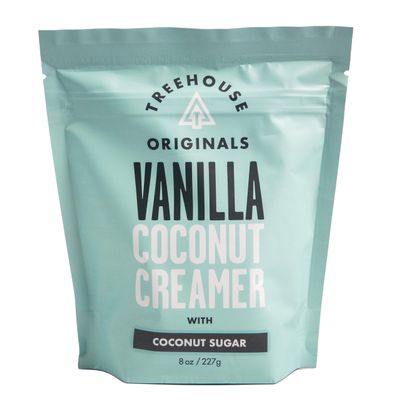 Organic Coconut Creamer with Vanilla & Lions Mane | Keto-Friendly, Low Glycemic, Dairy-Free, Vegan, Gluten-Free | MCT & Coconut Sugar Coffee Creamer | Treehouse Originals | 8 oz Bag