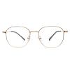 LAMBBAA Blue Light Blocking Reading Glasses Small Face Computer Fashionable Lightweight Retro Metal Frame Women Men(golden,+3.50 Magnification view 1