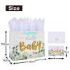13" Large White Gift Bag Set with Greeting Card and Tissue Papers (Gold Glitter Baby) for Girls' Birthday Party, Women's Birthday Parties, Baby Shower, Baby Girl or Boy - 13x5.2x10.2, 1 Pcs. view 2