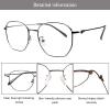 LAMBBAA Blue Light Blocking Reading Glasses Small Face Computer Fashionable Lightweight Retro Metal Frame Women Men(gray,+0.75 Magnification view 2