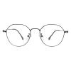 LAMBBAA Blue Light Blocking Reading Glasses Small Face Computer Fashionable Lightweight Retro Metal Frame Women Men(gray,+0.75 Magnification view 1