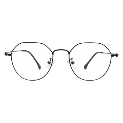 LAMBBAA Blue Light Blocking Reading Glasses Small Face Computer Fashionable Lightweight Retro Metal Frame Women Men(black,+1.75 Magnification