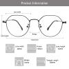 LAMBBAA Blue Light Blocking Reading Glasses Small Face Computer Fashionable Lightweight Retro Metal Frame Women Men(black,+1.75 Magnification view 3