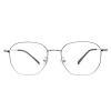 LAMBBAA Blue Light Blocking Reading Glasses Small Face Computer Fashionable Lightweight Retro Metal Frame Women Men(silver,+1.75 Magnification view 1