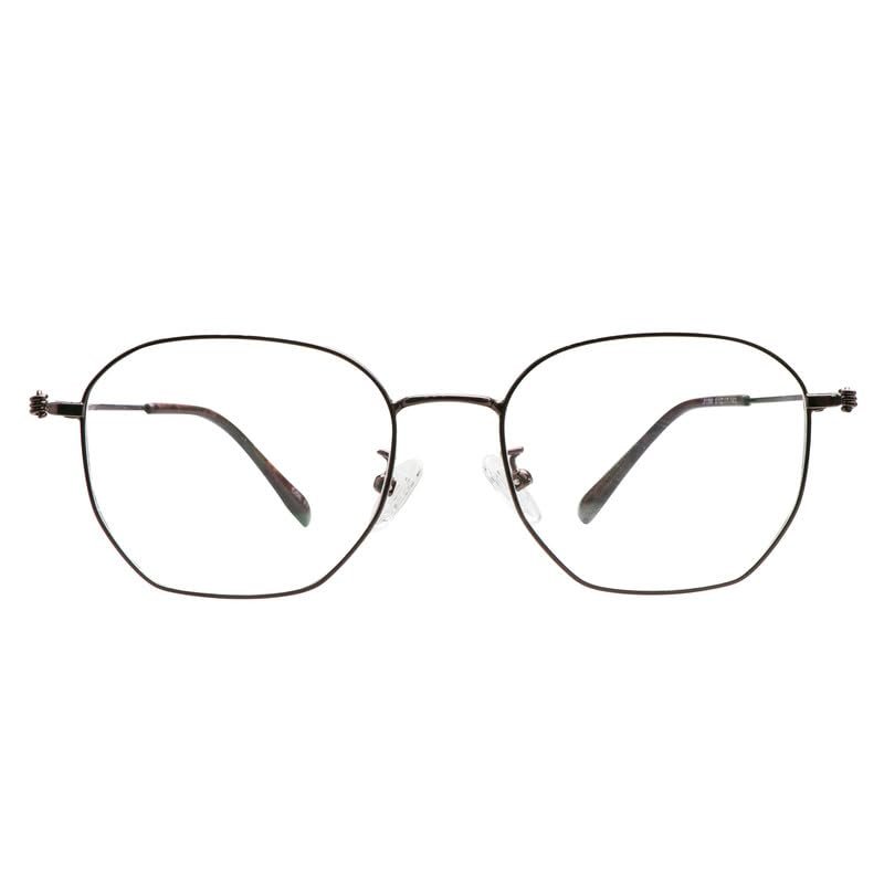 LAMBBAA Blue Light Blocking Reading Glasses Small Face Computer Fashionable Lightweight Retro Metal Frame Women Men(coffee,+0.50 Magnification