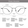 LAMBBAA Blue Light Blocking Reading Glasses Small Face Computer Fashionable Lightweight Retro Metal Frame Women Men(coffee,+0.50 Magnification view 3