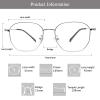 LAMBBAA Blue Light Blocking Reading Glasses Small Face Computer Fashionable Lightweight Retro Metal Frame Women Men(silver,+1.50 Magnification view 3