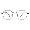 LAMBBAA Blue Light Blocking Reading Glasses Small Face Computer Fashionable Lightweight Retro Metal Frame Women Men(black,+0.00 Magnification view 1