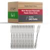 Smarty Had A Party 240 Silver Baroque Disposable Plastic Dinner Forks Heavy Duty Plastic Forks Silverware view 1