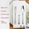 Smarty Had A Party 240 Silver Baroque Disposable Plastic Dinner Forks Heavy Duty Plastic Forks Silverware view 2
