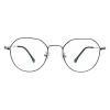 LAMBBAA Blue Light Blocking Reading Glasses Small Face Computer Fashionable Lightweight Retro Metal Frame Women Men(silver black,+3.00 Magnification view 1