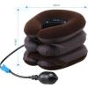 3 Layer Cervical Neck Traction Device Effective and Fast Pain and Stress Relief Neck Pain Inflatable Neck Stretcher Collar for Men and Women (Brown,1 Pcs) view 3