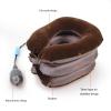 3 Layer Cervical Neck Traction Device Effective and Fast Pain and Stress Relief Neck Pain Inflatable Neck Stretcher Collar for Men and Women (Brown,1 Pcs) view 4
