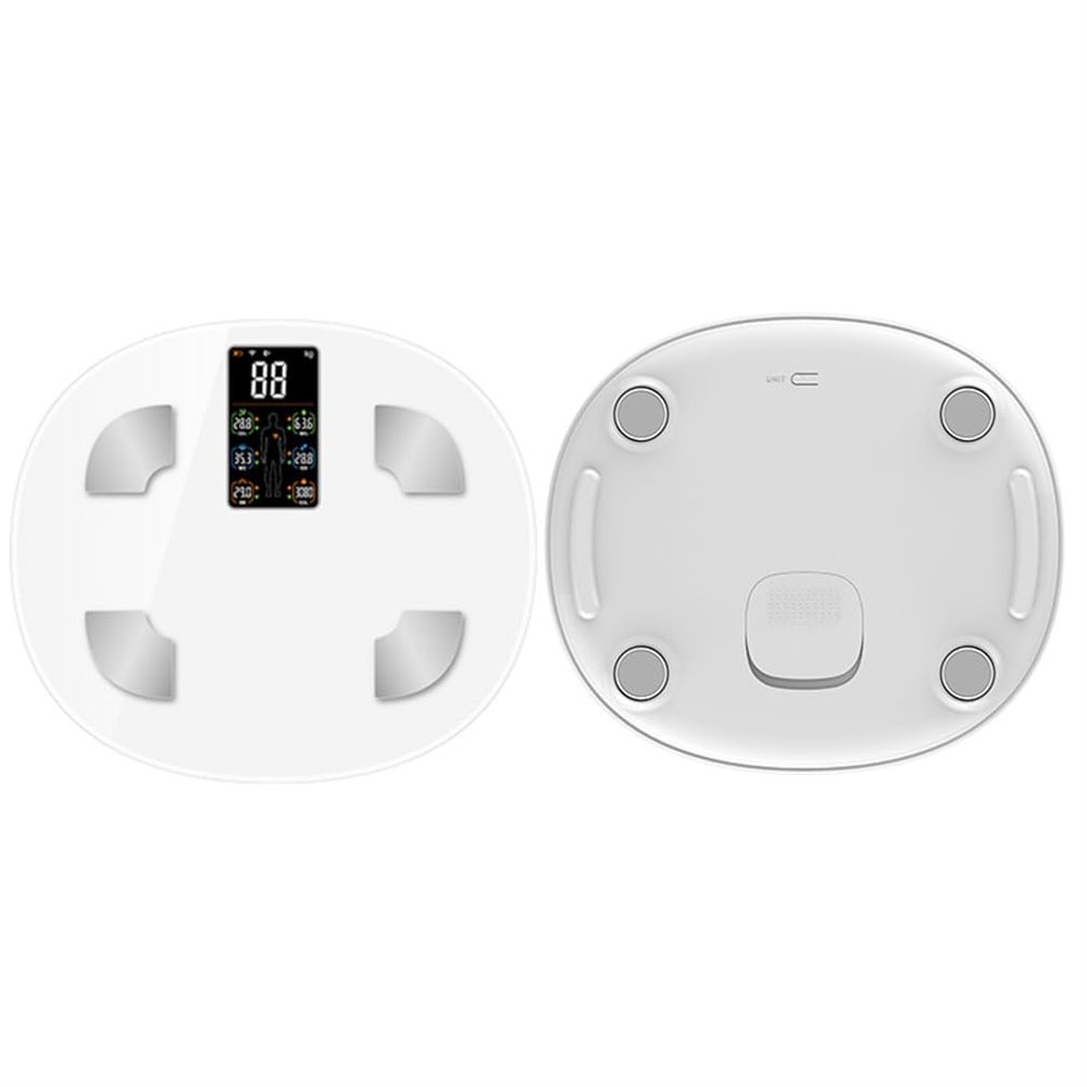 HRYHWASE Ultra-Precision Digital Accurate Bathroom Smart Scale, Smart Bathroom Digital Weighing Machine, with All-in-One Display Accurate Weighing Scale,White