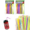 300 Neon Drinking Straws Flexible Plastic Party Home Bar Drink Cocktail Cup Fun view 1