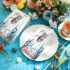 Moinchore 200 Pcs Funny Cat Diving Disposable Guest Towels for Bathroom Teal Blue Decorative Paper Hand Towels Coastal Guest Napkins Sea Ocean Dinner Napkins for Baby Shower Holiday Party Supplies view 2