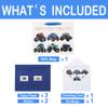 16.5 Extra Large Truck-themed Gift Bags Set with Greeting Card and Tissue Paper (Monster Trucks Design) for boys, Kids Birthday Party,Baby boy,Baby Shower,Newborn,New Moms or Parents view 3