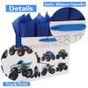 16.5 Extra Large Truck-themed Gift Bags Set with Greeting Card and Tissue Paper (Monster Trucks Design) for boys, Kids Birthday Party,Baby boy,Baby Shower,Newborn,New Moms or Parents view 4