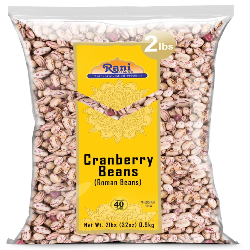 Rani Cranberry Beans (Roman Beans) 32oz (2lbs) 908g ~ All Natural | Vegan | Gluten Friendly | NON-GMO | Kosher | Product of USA