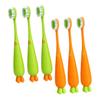 NOLITOY 6pcs Carrot Boys and Girls Toothbrush Manual Toothbrush for Boy Girl Manual view 1