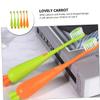 NOLITOY 6pcs Carrot Boys and Girls Toothbrush Manual Toothbrush for Boy Girl Manual view 3