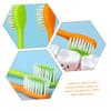 NOLITOY 4pcs Manual Boys and Girls Toothbrush Soft Bristles Travel Toothbrush for Boy Girl Toddlers Carrot Shape Household view 3
