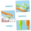 NOLITOY 4pcs Manual Boys and Girls Toothbrush Soft Bristles Travel Toothbrush for Boy Girl Toddlers Carrot Shape Household view 4