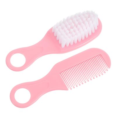 ifundom 1 Set Brush and Comb Newborn Infant Massage Hair Brush Comb Kit Soft Material Static-Free for Gentle Use Promotes Circulation