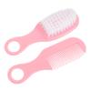 ifundom 1 Set Brush and Comb Newborn Infant Massage Hair Brush Comb Kit Soft Material Static-Free for Gentle Use Promotes Circulation view 1